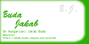 buda jakab business card